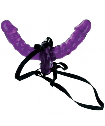 Strap-On com Dildo Duplo e...
